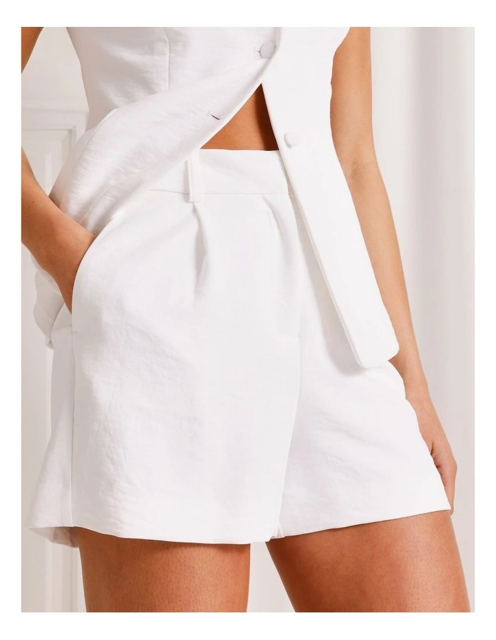 Tailored Short in White image 2