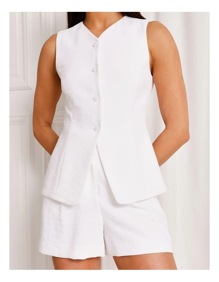 Tailored Short in White image 5