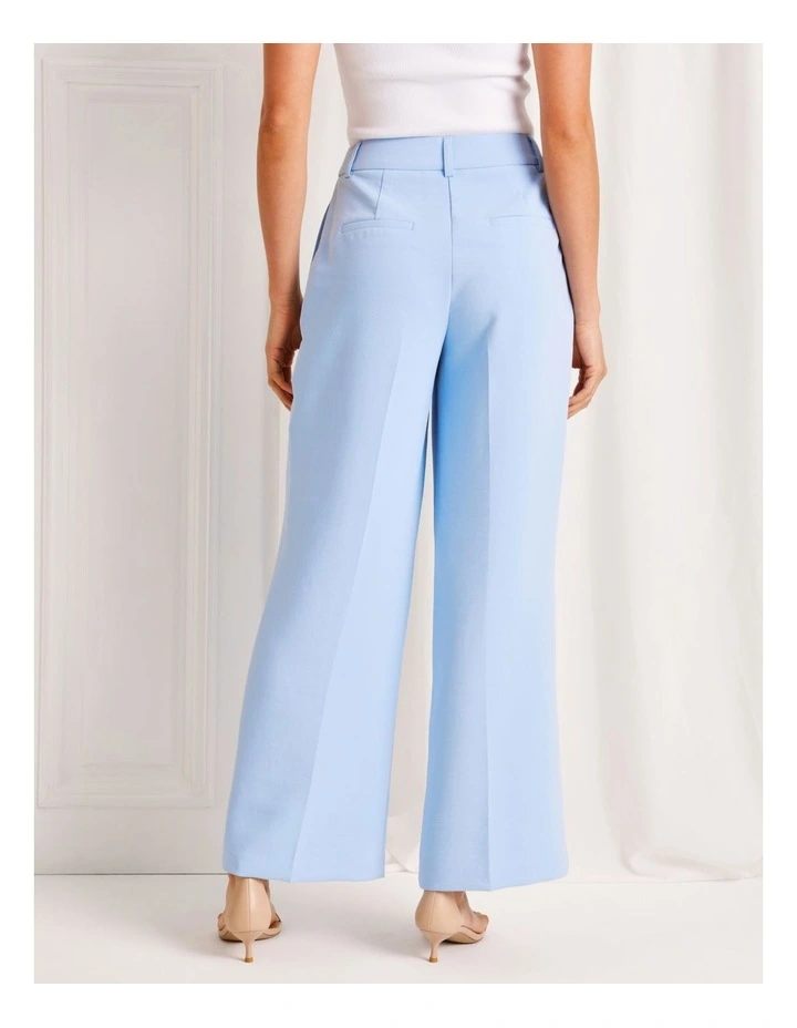 Pleat Front Wide Leg Pant in Light Blue image 6