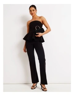Mid Rise Flare Pant in Black