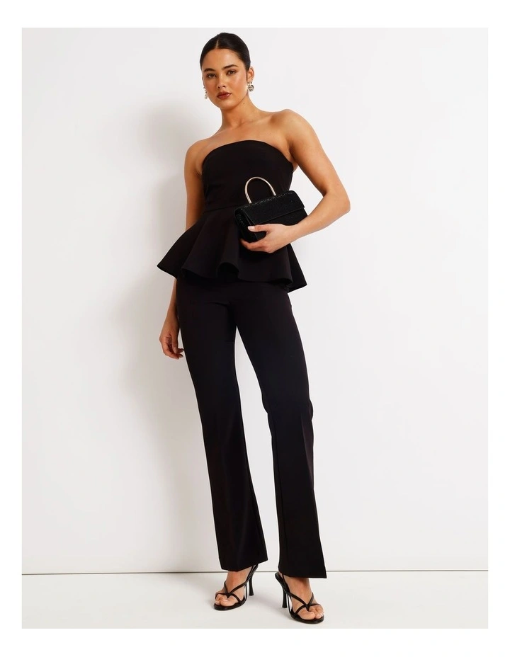 Mid Rise Flare Pant in Black image 1