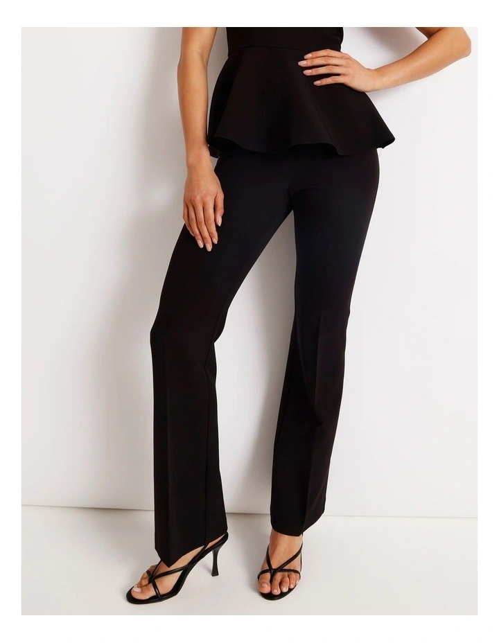Mid Rise Flare Pant in Black image 2