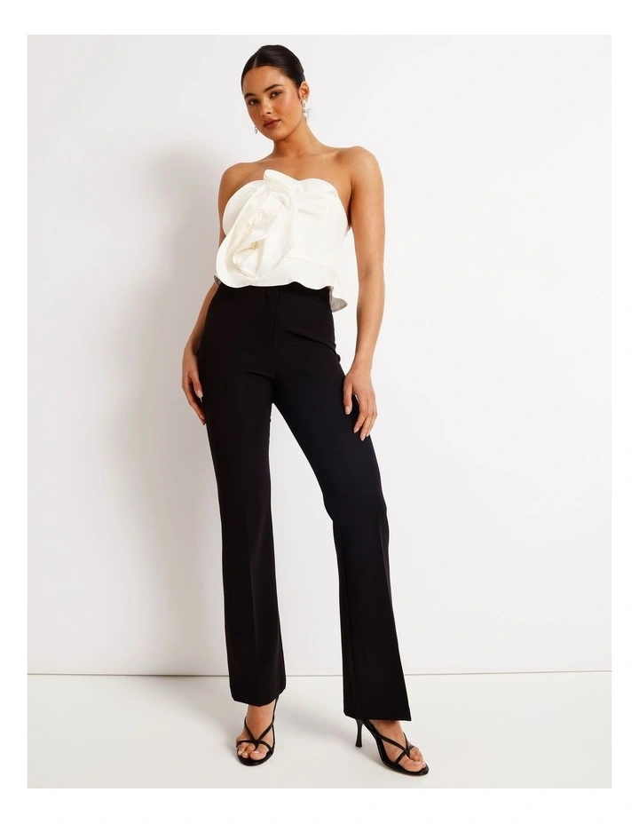 Mid Rise Flare Pant in Black image 3
