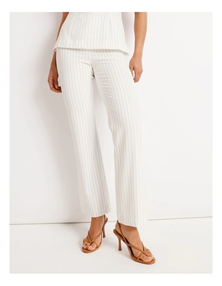 Pinstripe Bootcut Pant in Black/White image 2