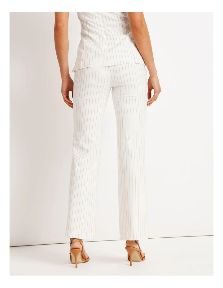 Pinstripe Bootcut Pant in Black/White image 4