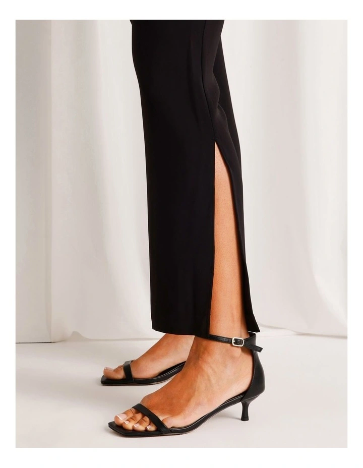 Bootcut Pant With Split Hem in Black image 2