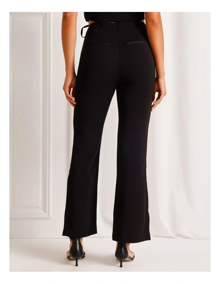 Bootcut Pant With Split Hem in Black image 6