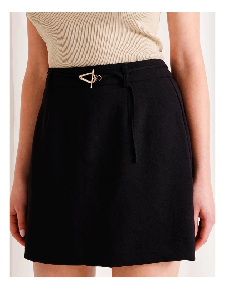 Mini Skirt in Black image 6