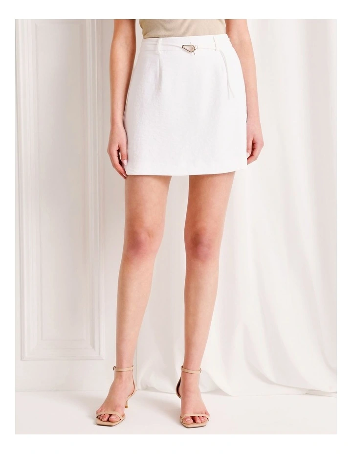 Mini Skirt in White image 2