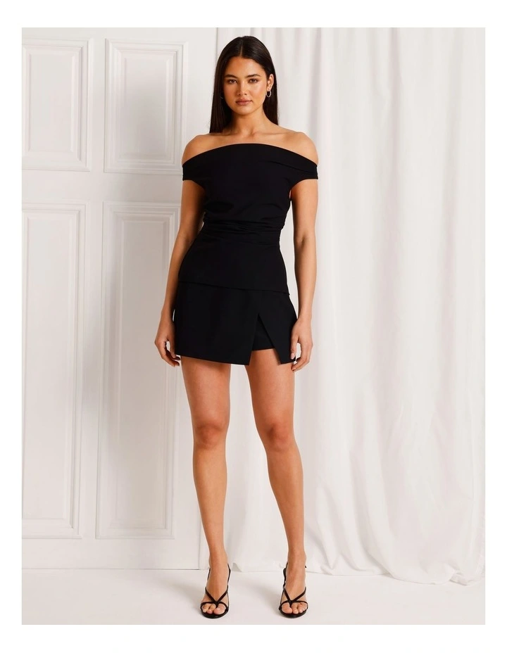 Wrap Skort in Black image 6