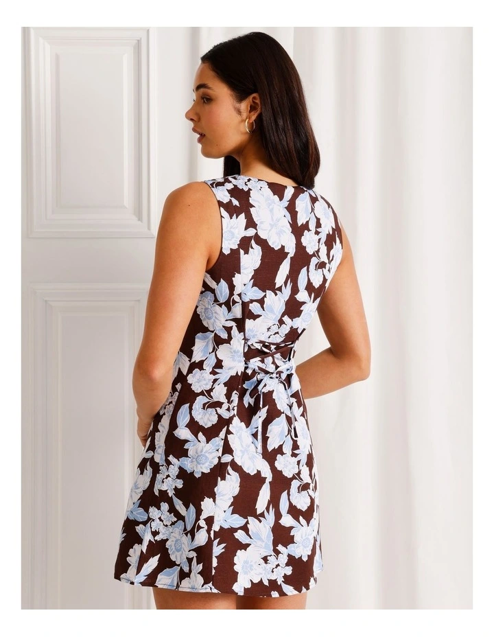 Button Front Mini Dress in Assorted image 6