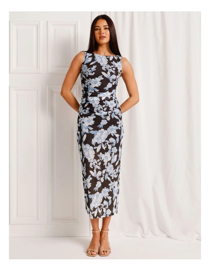 Mesh Sleevless Midi Dress image 5