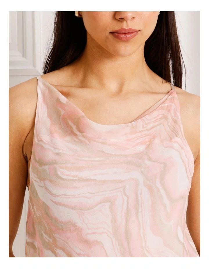 Cowl Neck Halter Top in Pink image 4