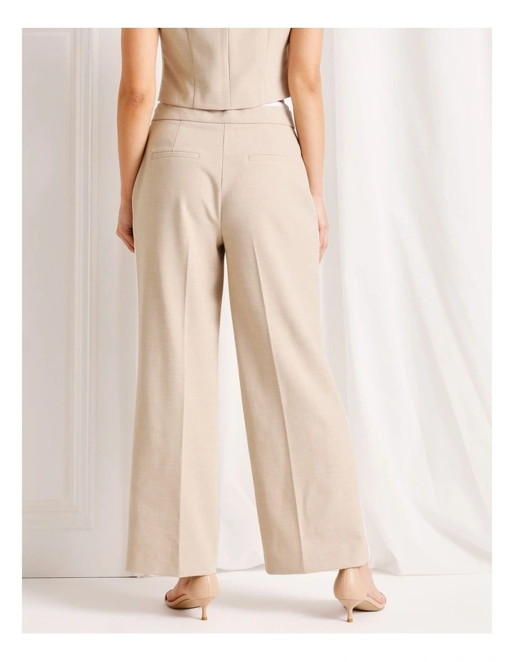 Elastic Waist Wide Leg Pant in Taupe image 5
