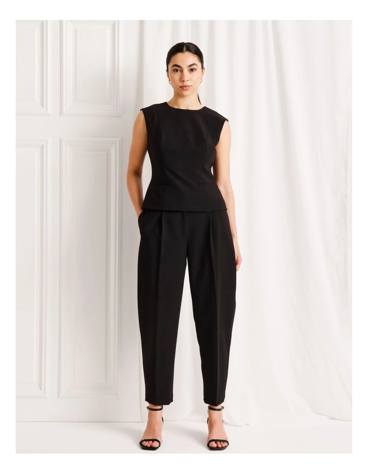 Barrel Leg Pant in Black image 2
