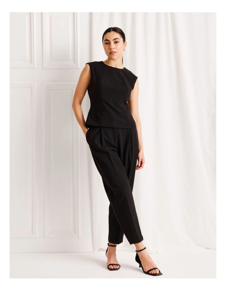Barrel Leg Pant in Black image 6