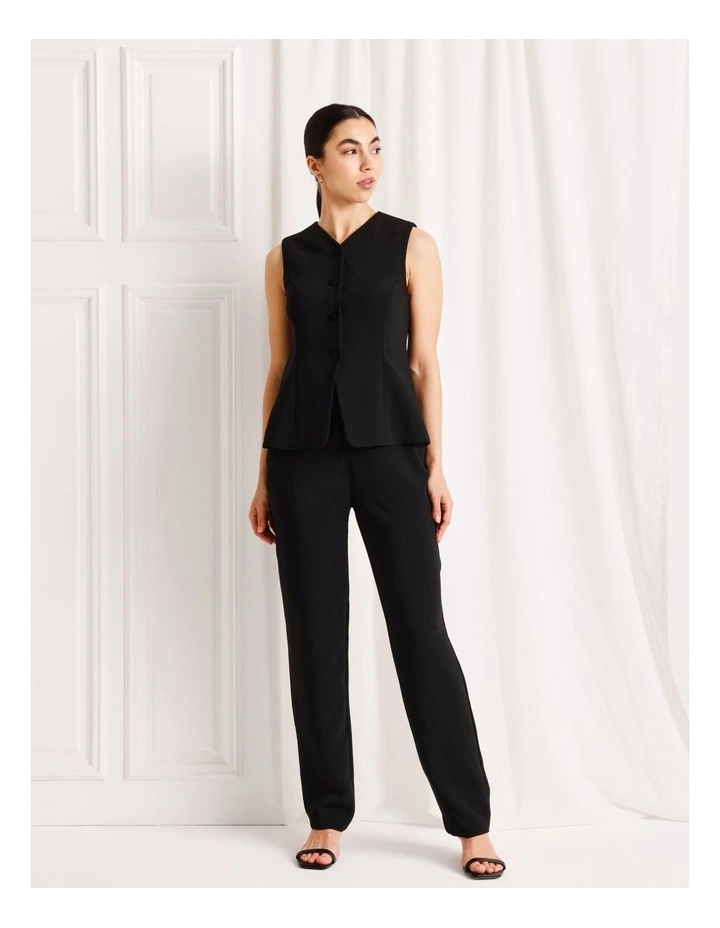 Straight Leg Pant in Black image 2