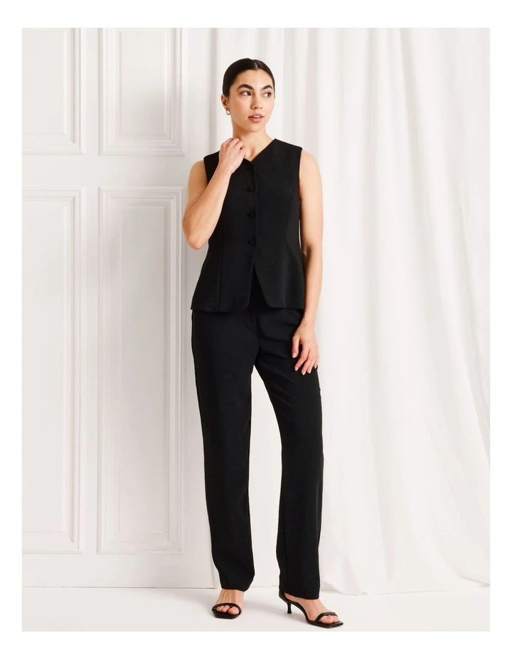 Straight Leg Pant in Black image 7