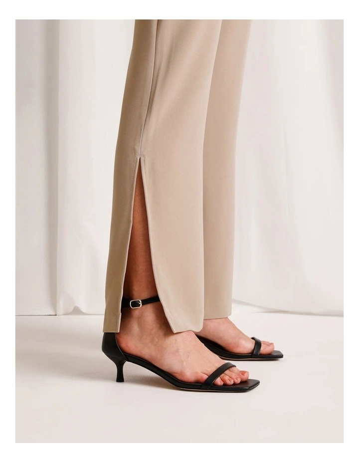 Bootcut Pant With Split Hem in Taupe image 4