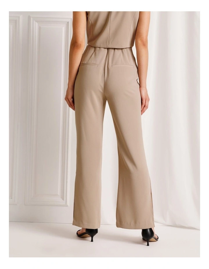 Bootcut Pant With Split Hem in Taupe image 5