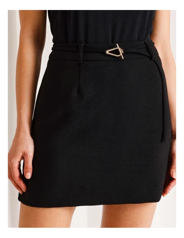 Mini Skirt in Black image 3