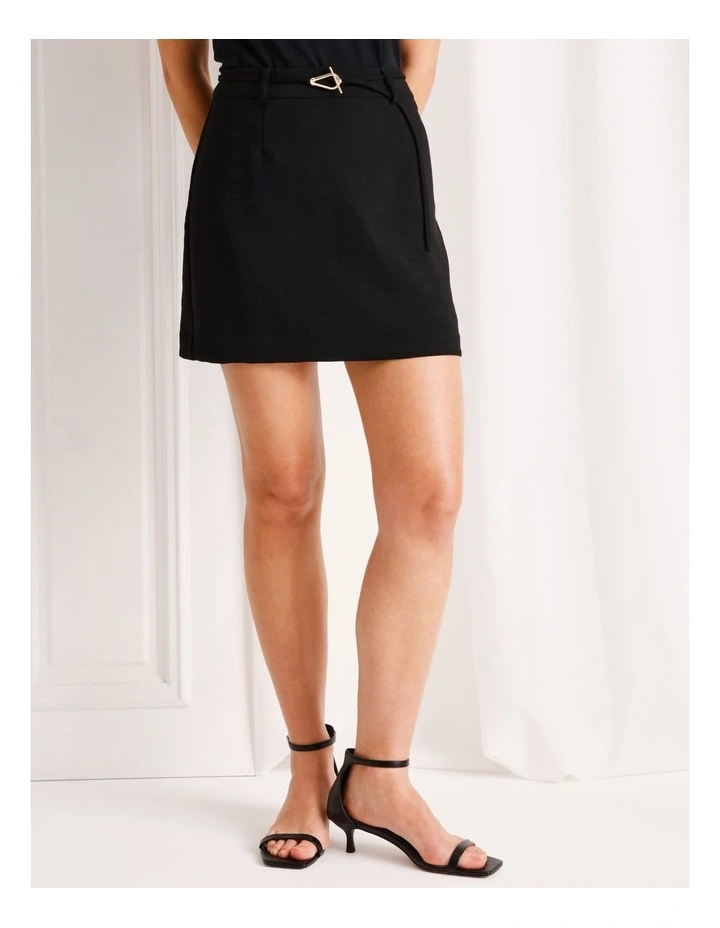 Mini Skirt in Black image 4