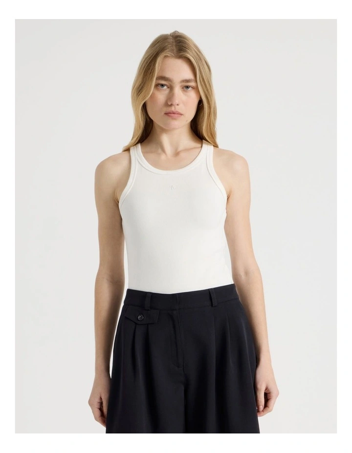 Racer Tank in White image 1