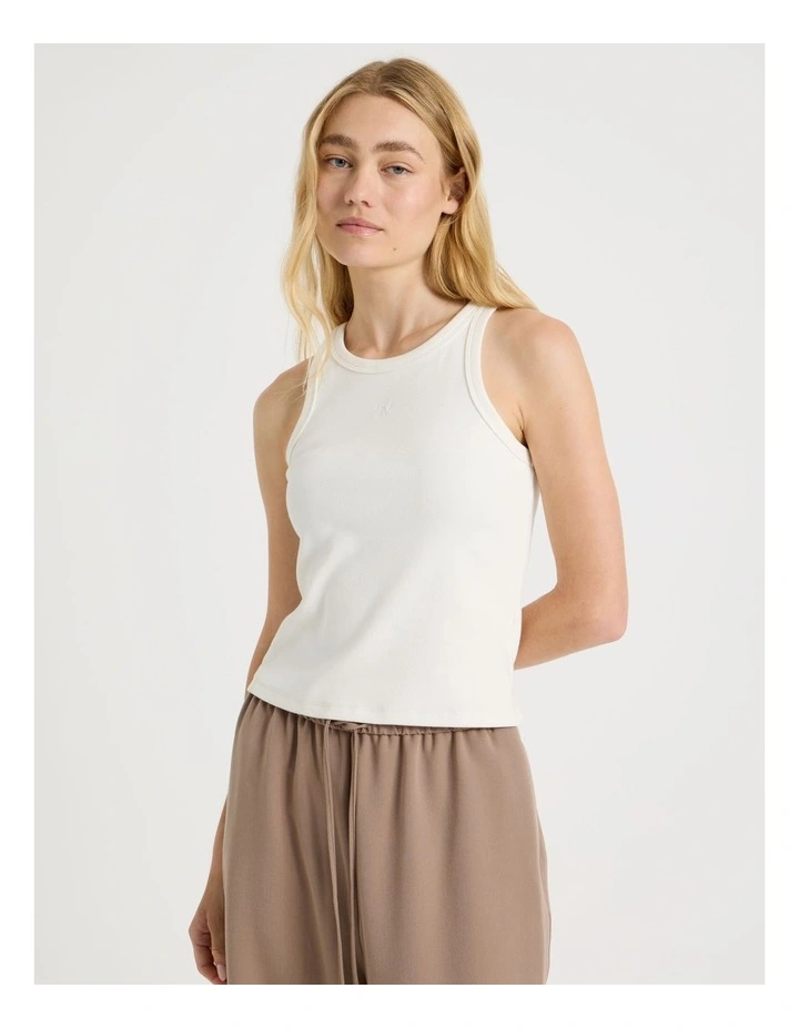 Racer Tank in White image 1