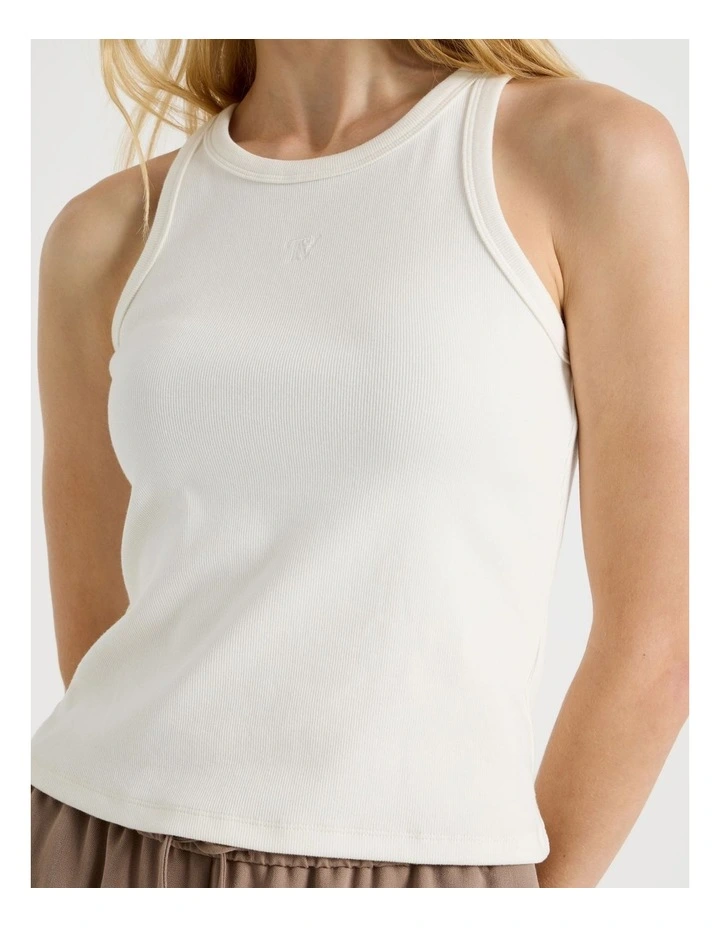 Racer Tank in White image 2