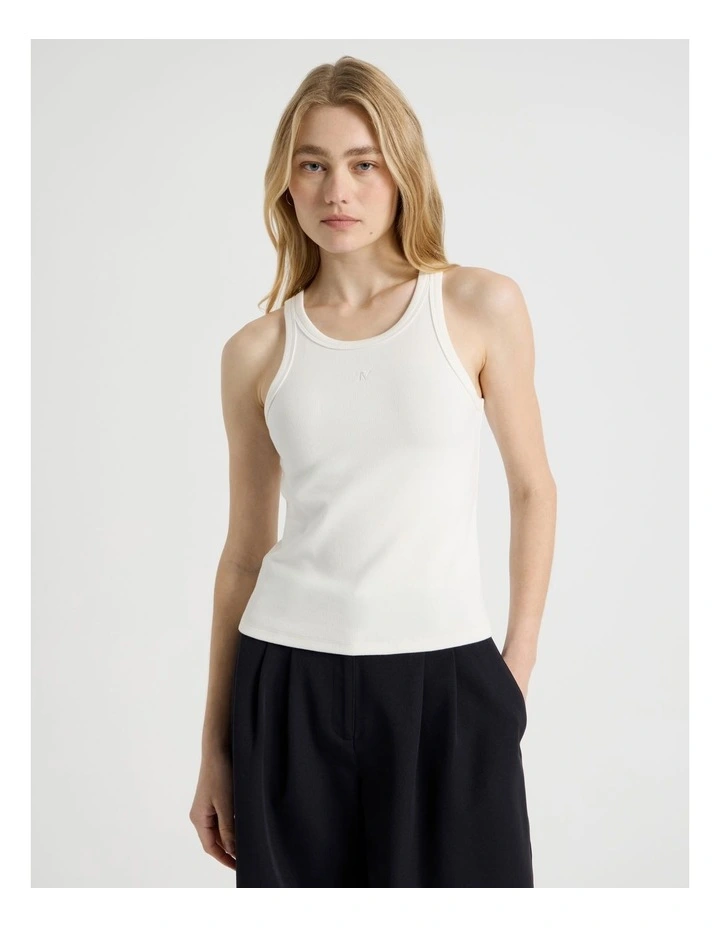 Racer Tank in White image 4