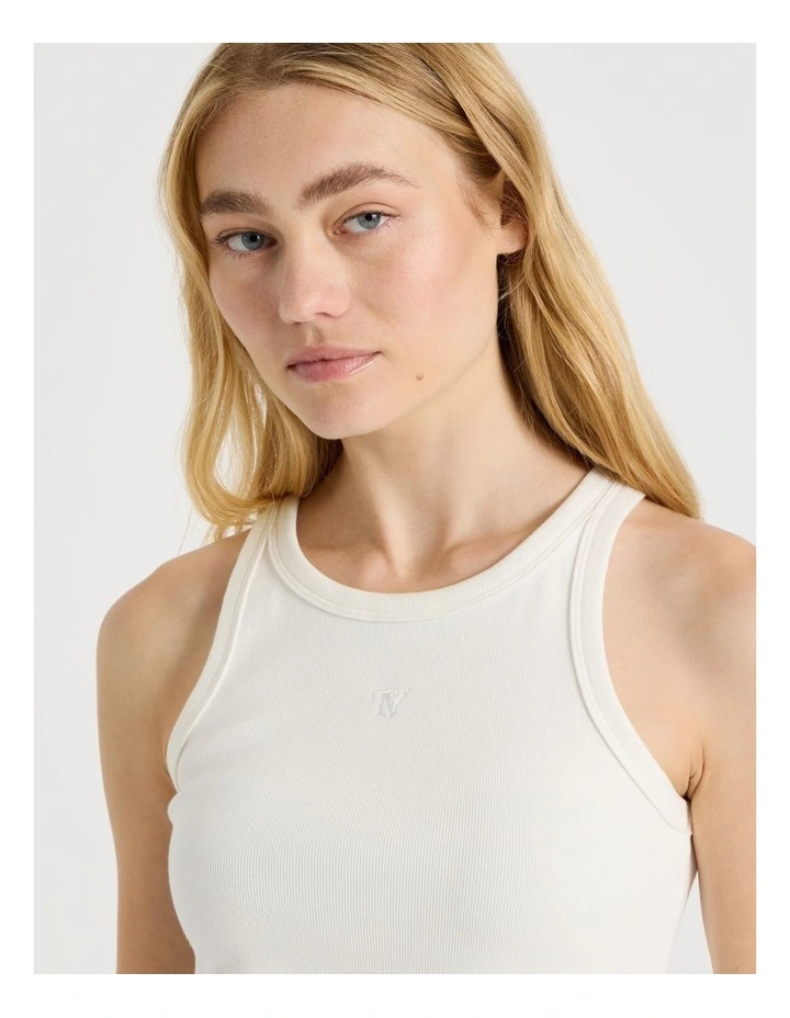 Racer Tank in White image 4