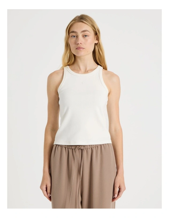 Racer Tank in White image 5