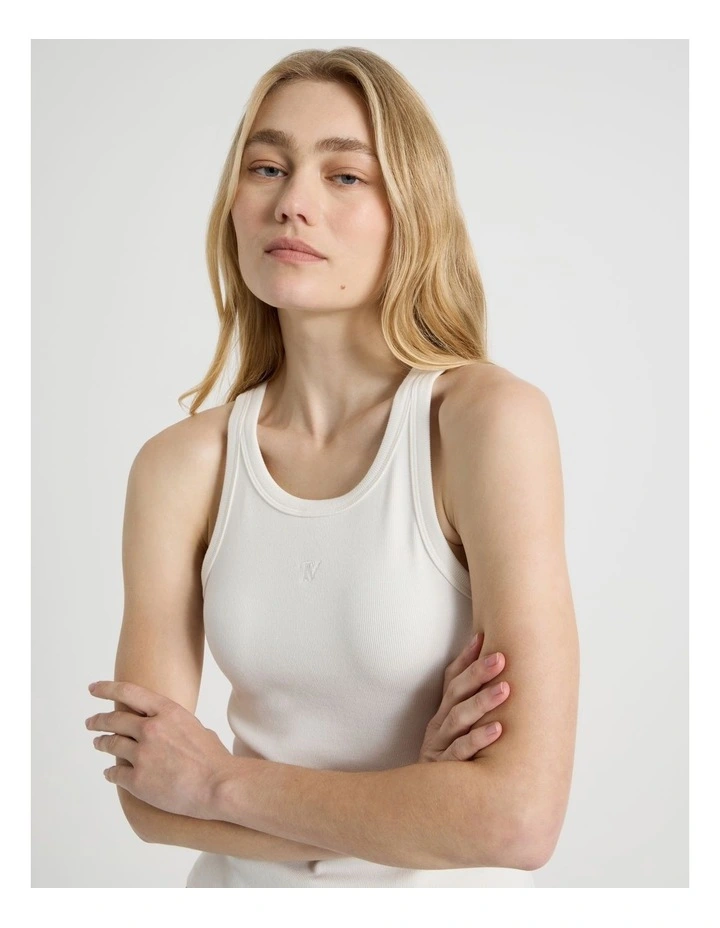 Racer Tank in White image 6