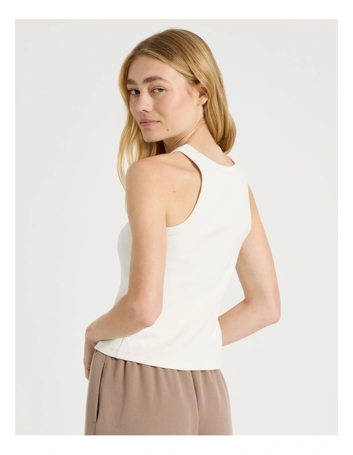 Racer Tank in White image 6