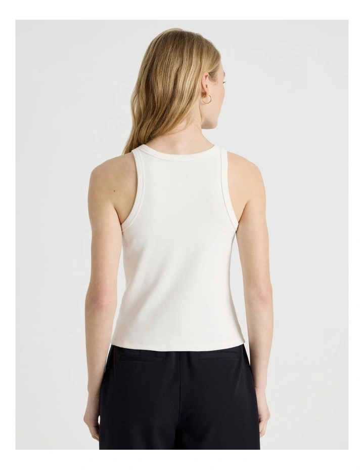 Racer Tank in White image 7