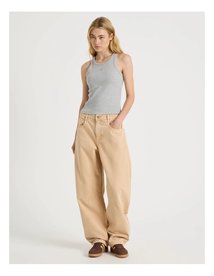 Racer Tank in Gray Marle image 2