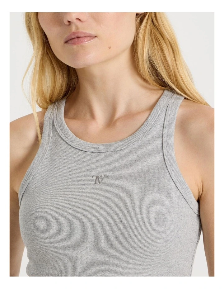 Racer Tank in Gray Marle image 3