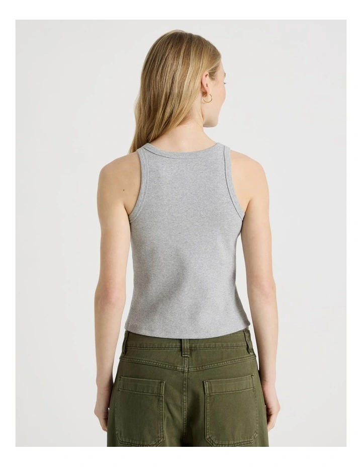 Racer Tank in Gray Marle image 6