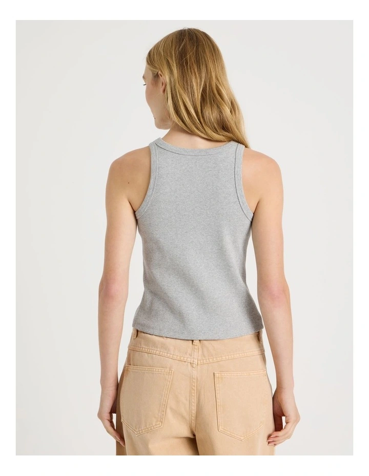 Racer Tank in Gray Marle image 6