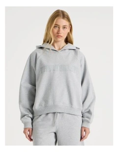 Raglan Hoodie in Grey Marle