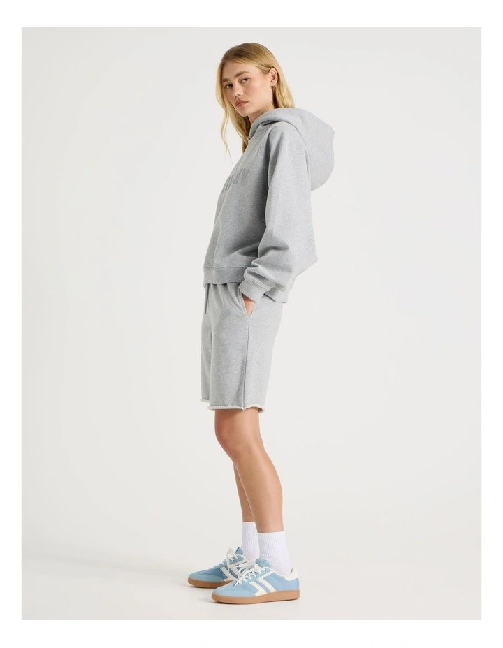 Raglan Hoodie in Grey Marle image 2