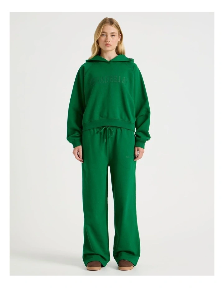 Raglan Hoodie in Green image 2