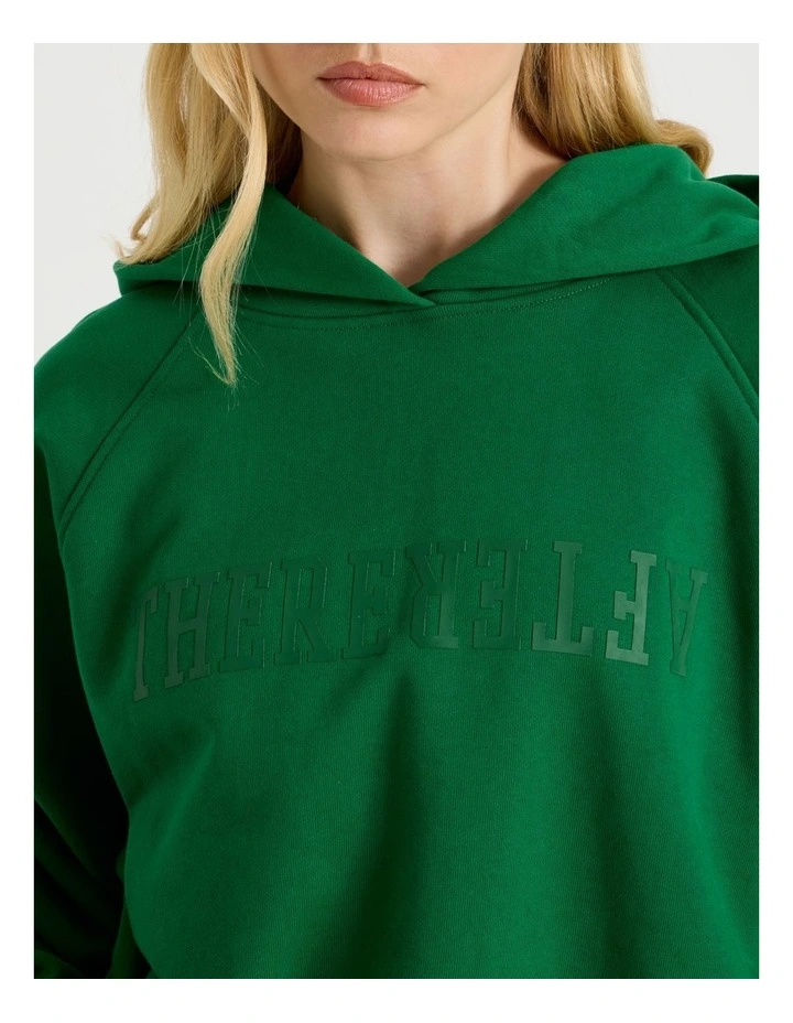 Raglan Hoodie in Green image 4