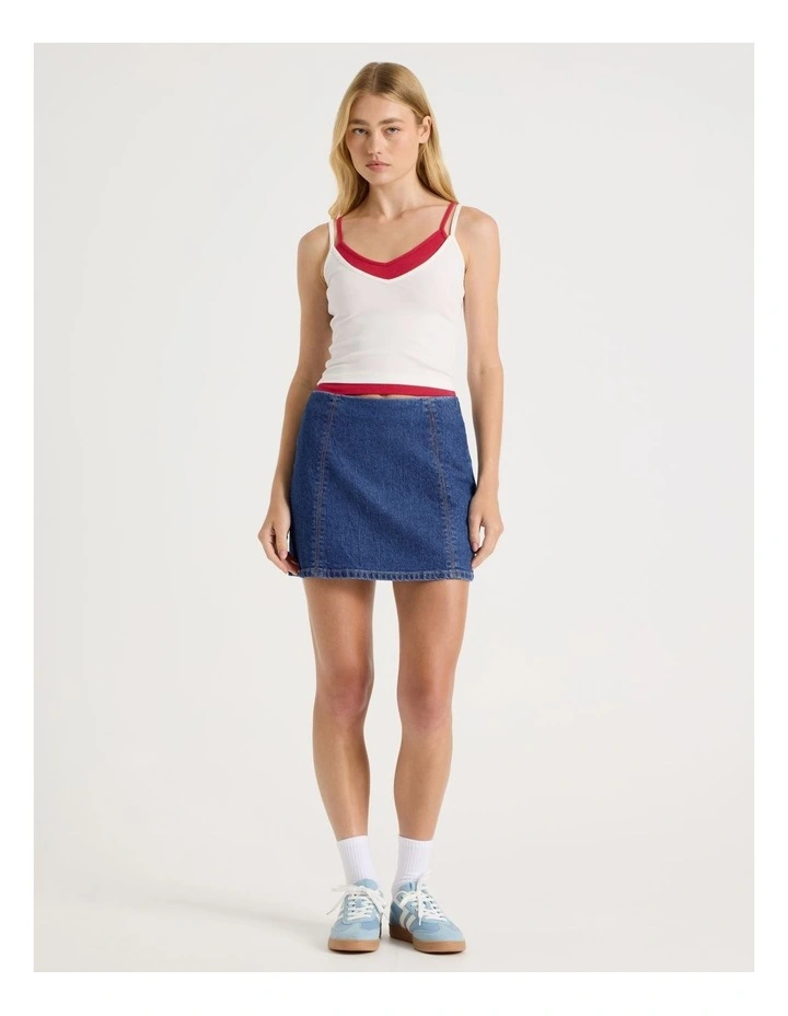 Double Layer Cami in White image 6