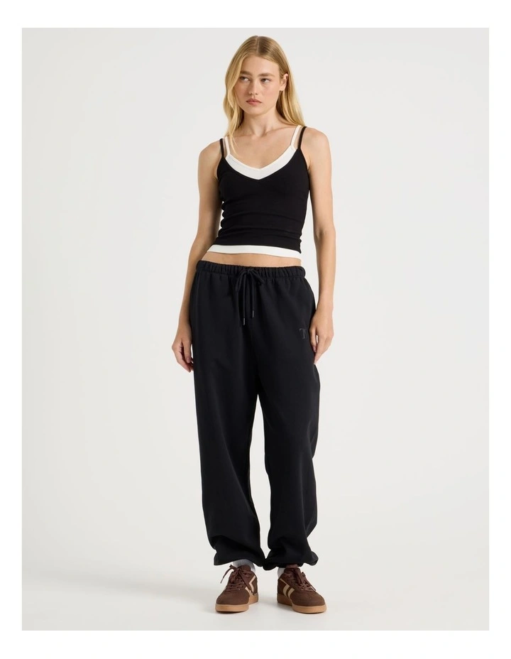 Double Layer Cami in Black image 2