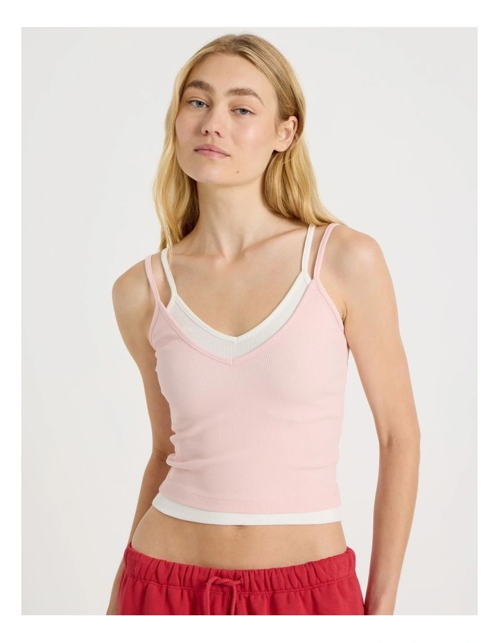 Double Layer Cami in Pink image 1
