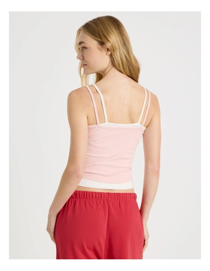 Double Layer Cami in Pink image 6