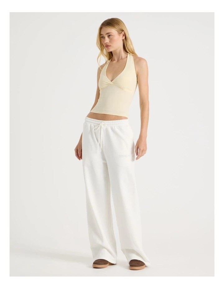 Jersey Halter Top in Yellow image 2