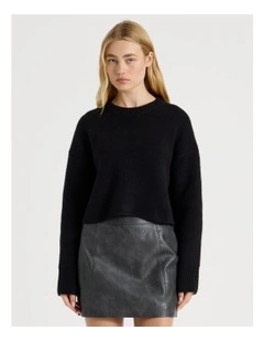 Crew Sweater in Black