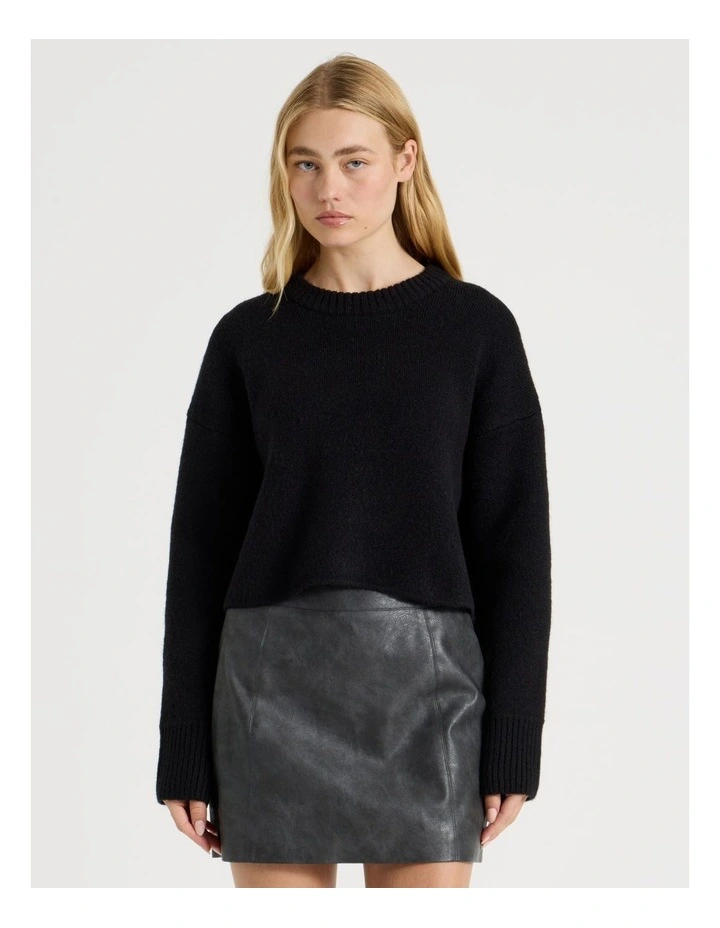 Crew Sweater in Black image 1